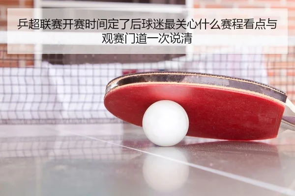 乒超联赛开赛时间定了后球迷最关心什么赛程看点与观赛门道一次说清